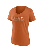 Fanatics Women's Burnt Orange Texas Longhorns Iconic Perfect Conditions V-Neck T-Shirt