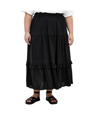 City Chic Plus Devine Beauty Plain Skirt