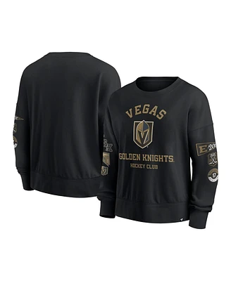 Fanatics Women's Black Vegas Golden Knights Go Team Pullover Sweatshirt