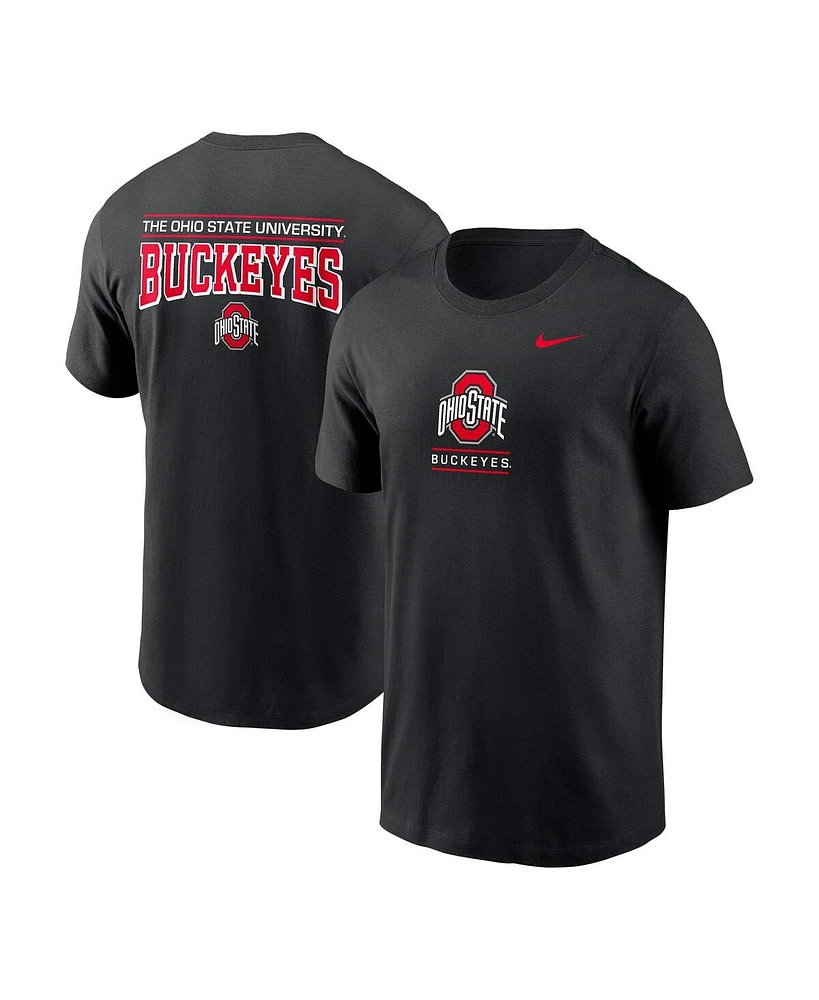 Nike Men's Black Ohio State Buckeyes 2-Hit T-Shirt