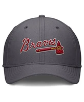 Nike Men's Gray Atlanta Braves Swoosh Performance Flex Hat