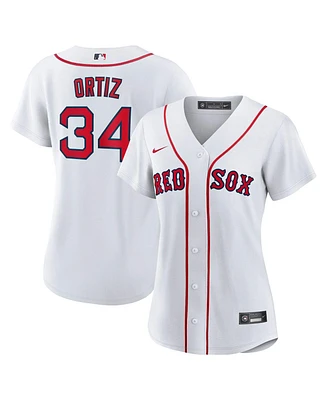 Nike Women's David Ortiz White Boston Red Sox Home Replica Jersey