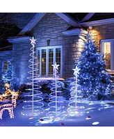 Yescom 6-Pack Christmas Spiral Light Kit Battery Powered 3/4/6 Feet Pre-Installed Led For Indoor Outdoor