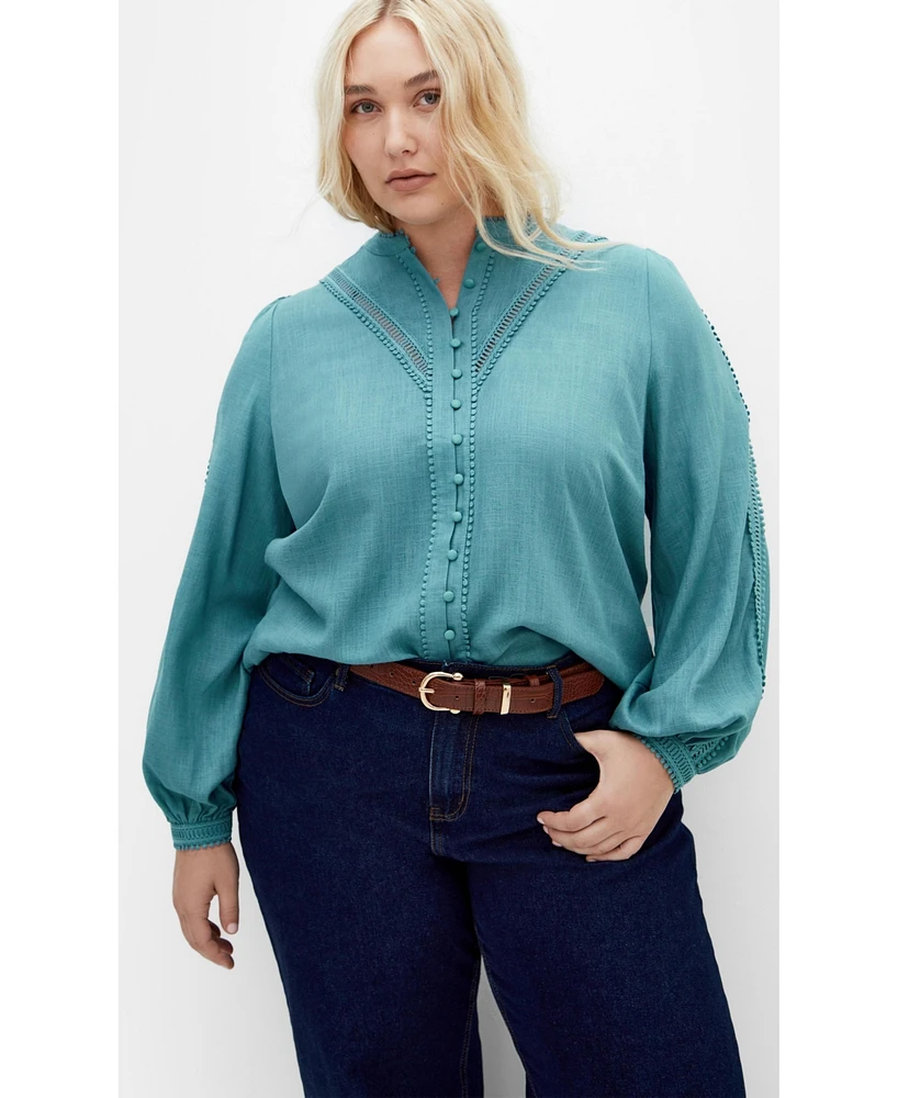 City Chic Plus Mysteria Shirt