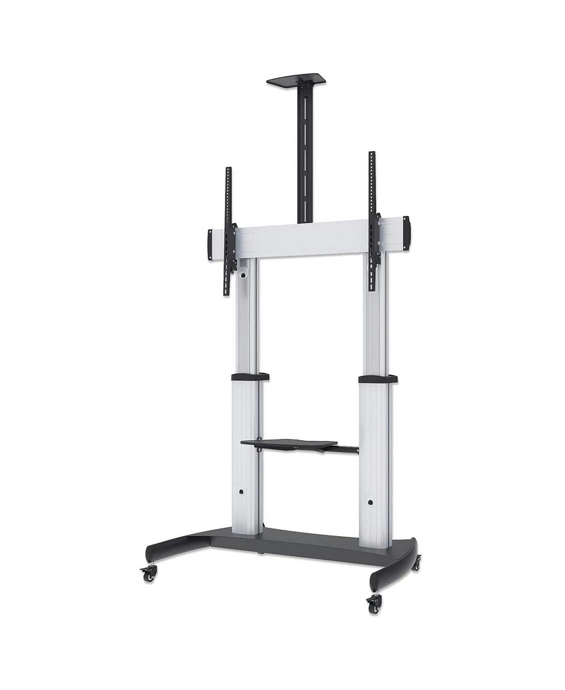 Manhattan Aluminum Heavy-Duty Height-Adjustable Multimedia Tv Cart, 461672