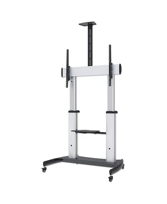 Manhattan Aluminum Heavy-Duty Height-Adjustable Multimedia Tv Cart, 461672