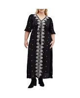 City Chic Plus Ulla Embroidered Dress