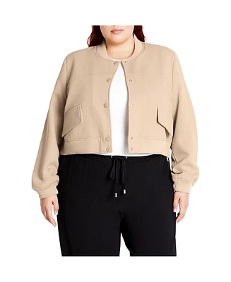 City Chic Plus Size Ivy Bomber Jacket