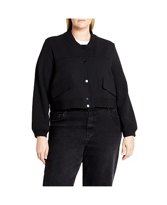 City Chic Plus Ivy Bomber Jacket