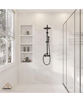 Casainc Pressure Balanced Complete Shower System with Clawfoot Control Handle and Rough-in Valve