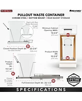 Rev-a-Shelf Pullout Trash Can 35 qt. for Kitchen Cabinets, Rv-12KD-11C S