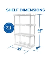 Gracious Living 4 Shelf Knect-a-Shelf Ventilated Storage Unit (4 Pack)