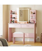 gaomon Vanity Desk with Mirror and Lights