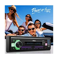 Pyle Single Din Bluetooth Stereo Receiver with MP3, Usb, Aux, 300W, Black