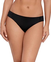 Lauren Ralph Women's Shirred Side Tab Hipster Swim Bottom