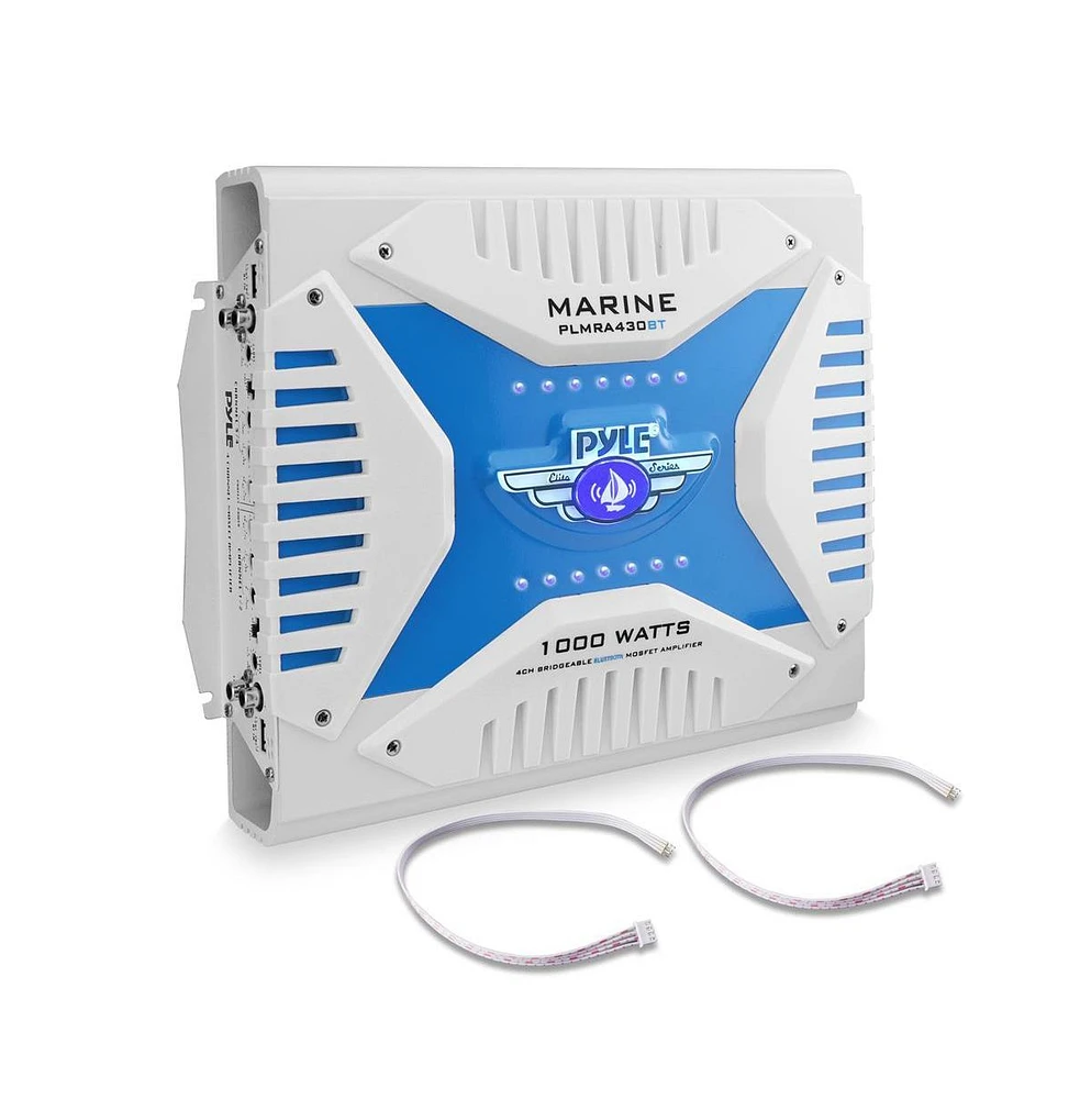 Pyle 4-Channel Marine Bluetooth Amplifier - 1000 Watt Bridgeable