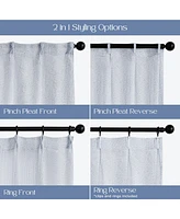 Awesome Home Madison Pinch Pleat Single Curtain Panel with Hooks and Rings