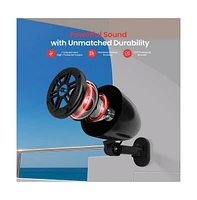 Pyle 4 Waterproof Marine Box Speakers, 150W, 2-Way Off-Road System (Black)