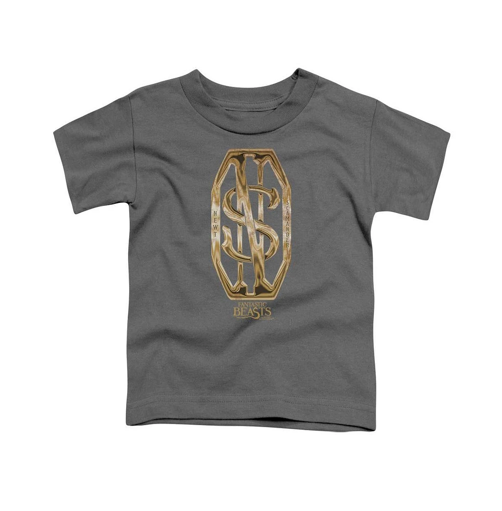 Fantastic Beasts Boys Scamander Monogram Short Sleeve Juvenile Tee / T-Shirt