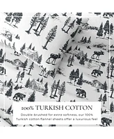 Verlee Winter Turkish Cotton Double-Brushed Flannel Bed Sheet Set