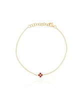 The Lovery Single Clover Bracelet 14K Gold