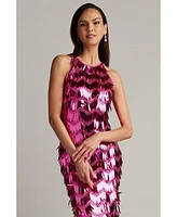 Tadashi Shoji Women's Madysin Sequin Fringe Gown