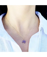 The Lovery Pink Sapphire Clover Charm 14K Gold