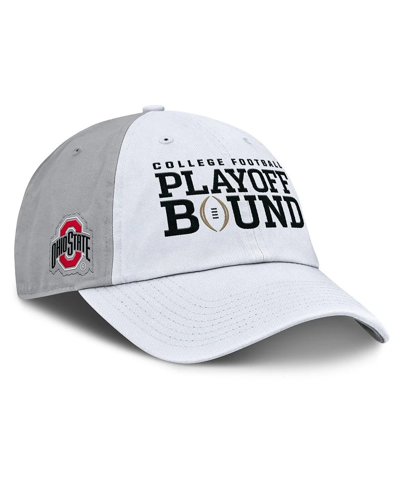 Nike Men's and Women's White/Gray Ohio State Buckeyes 2024 College Football Playoff Club Adjustable Hat