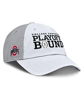 Nike Men's and Women's White/Gray Ohio State Buckeyes 2024 College Football Playoff Club Adjustable Hat