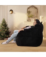The Pop Home Bean Bag Chair with High-Density Memory Foam, Sofa for Bedroom, Living Room, Office-The