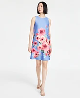 Anne Klein Petite Cascading Florals Sleeveless Shift Dress