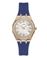 Guess Women's Analog Blue Silicone Watch, 36mm