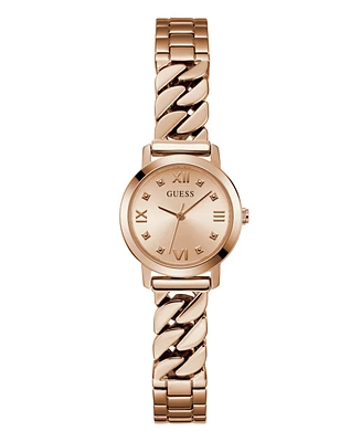 Guess Women's Analog Rose Gold Tone Steel Watch, 25mm