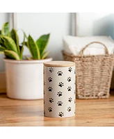 Park Life Designs Paw Print Ceramic Pet Treat Canister