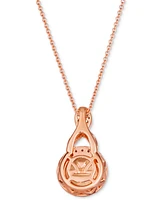 Le Vian Peach Morganite (1-3/8 ct. t.w.), Nude Diamond (1/4 ct. t.w.) & Chocolate Diamond (1/20 ct. t.w.) Round Pendant 20" Necklace in 14k Strawberry