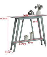Kings Brand Furniture Conway Console Table Functional Narrow Wood Accent Entryway with Storage Shelf