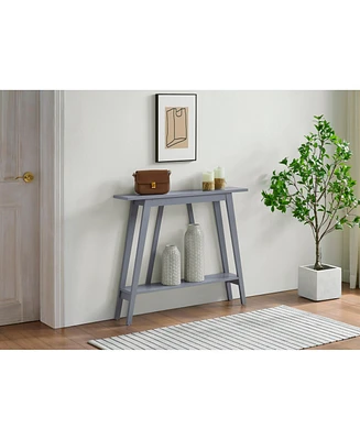 Kings Brand Furniture Conway Console Table Functional Narrow Wood Accent Entryway with Storage Shelf