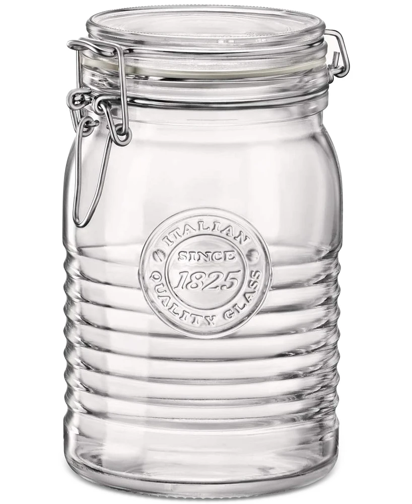 Bormioli Rocco Officina 1825 33.75-Oz. Clear Jar With Swing Top, Set of 6