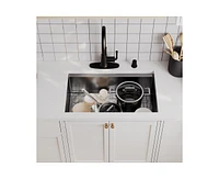 Casainc 30inch L x 19inch W Single Bowl Stainless Steel Undermount Kitchen Sink