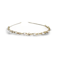 Thin Embellished Headband - Gem Leaf