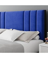 gaomon Platform Bed Frame with Velvet Headboard