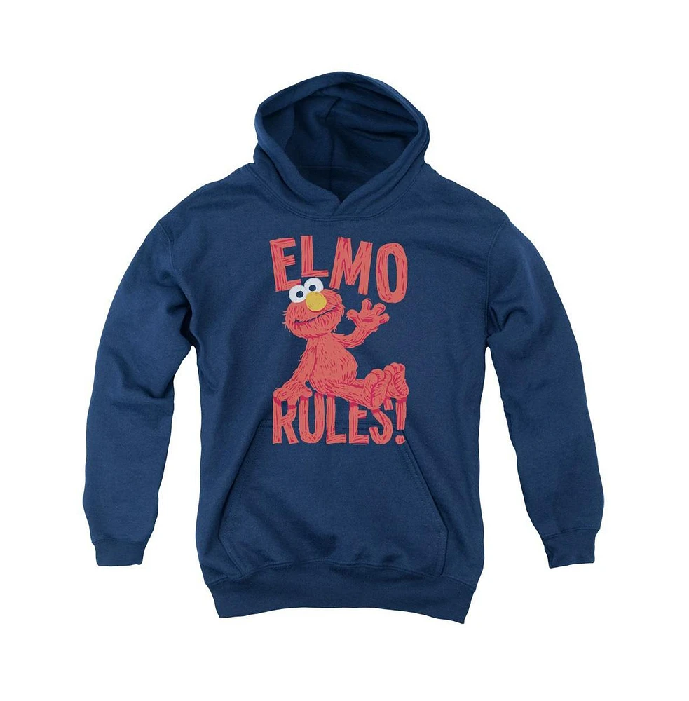 Sesame Street Boys Youth Elmo Rules Pull Over Hoodie