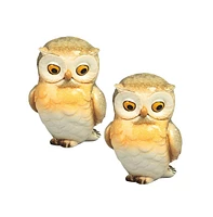 Fc Design "2-pc Set" 5"H Owl Look Down Figurine Statue Ornament Home Room Office Decor and Perfect Ideas for Housewarming, Holidays and Birthdays