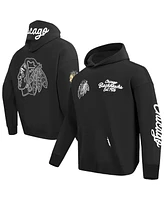 Pro Standard Men's Black Chicago Blackhawks Paint the City Pullover Hoodie