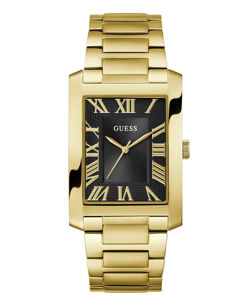 Guess Men's Analog Gold Tone Stainless Steel Watch, 34mm