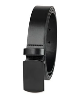 Alfani Men's Dress Casual Matte Black Plaque Buckle Belt