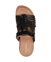 Easy Spirit Women's Mindi Woven Flat Slide Sandals