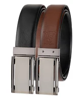 Alfani Men's 2-In-1 Reversible AlfaTech Custom Fit Pressure Locking Plaque Buckle Belt