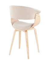 Lumisource 31" Wood Mod Mid-Century Modern Dining Accent Chair, Set of 2