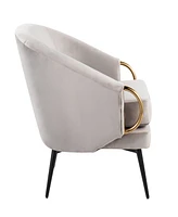 Lumisource 28" Steel Claire Contemporary Glam Accent Chair